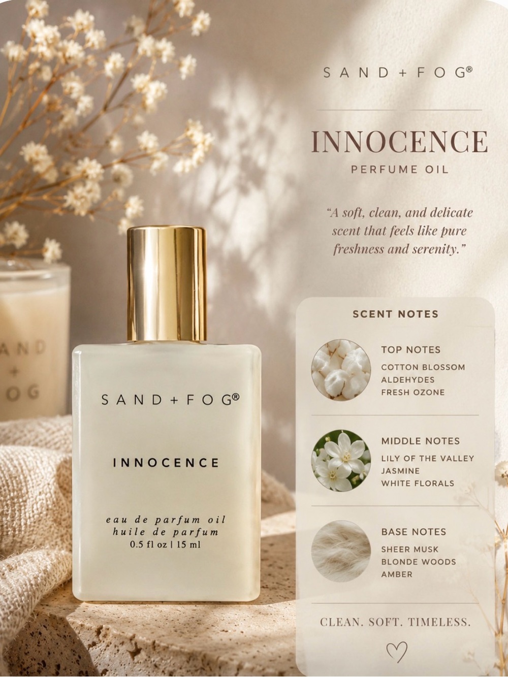 15ml S+F Innocence roll on  perfume oil